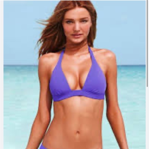 Victoria’s Secret small plunge halter purple bikini top - Picture 4 of 16